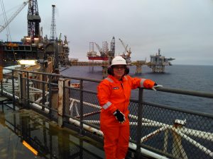 Ordinand on oil rig